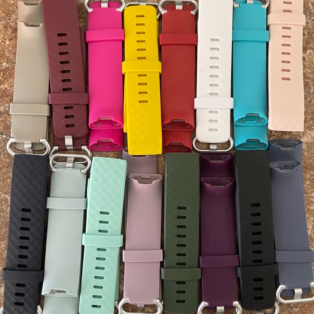 Fitbit Charge 3/Charge 4 bands, never used, 16 bands in package.